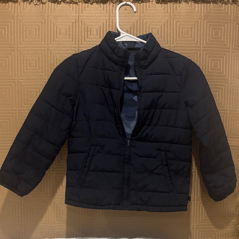 Boy Size XS GAP Kids Navy Puffer Jacket Reversible